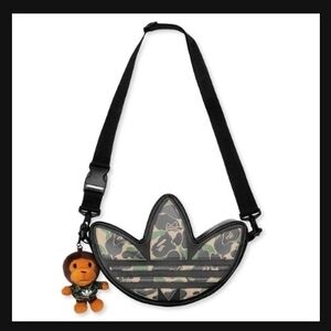 Adidas X Bathing Ape Camouflage Crossbody Bag With Bathing Ape Keychain